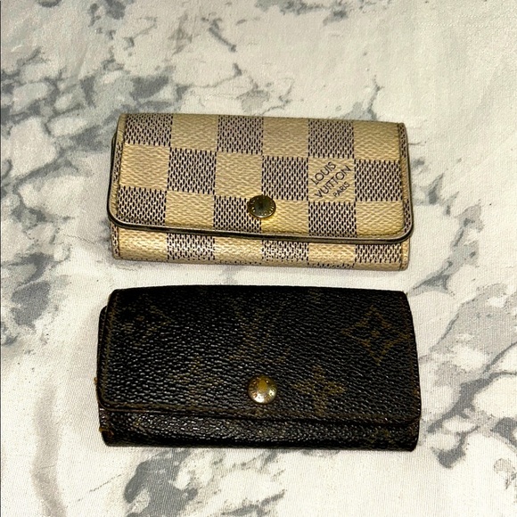 Louis Vuitton Cream and Brown Wallets Bundle with Damier and Monogram Designs - Picture 1 of 6